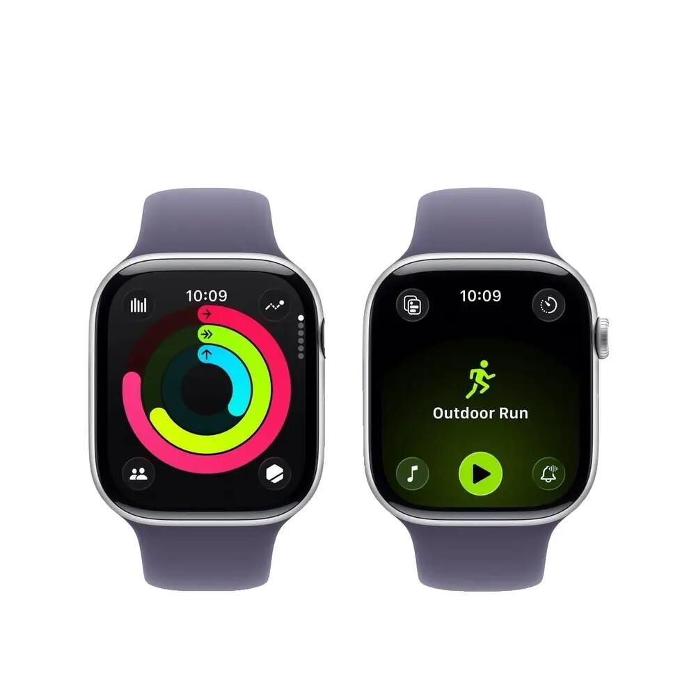 Slimme horloge Apple Series 11 GPS 46 mm Zilver Paars Mist Sportband M/L 4/7