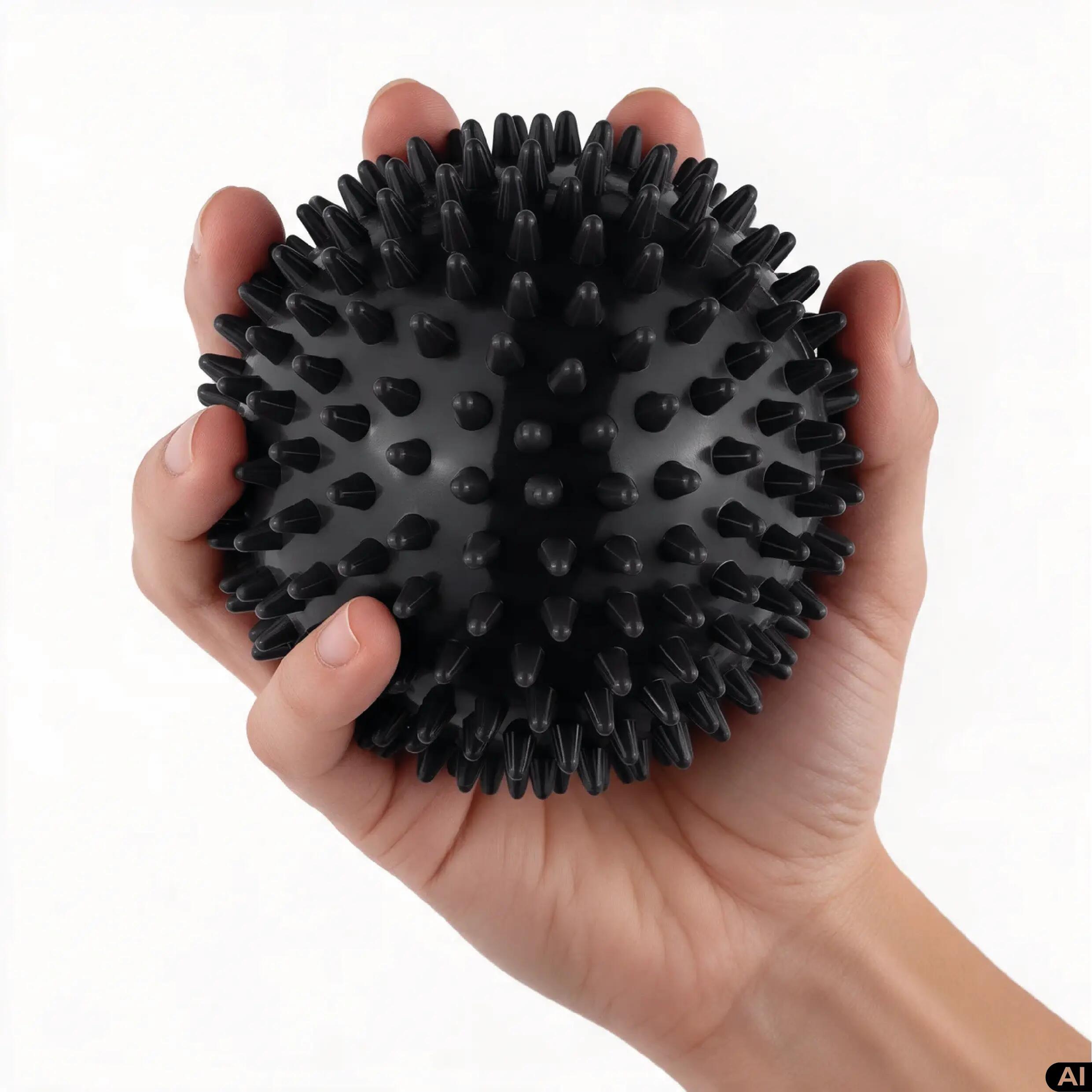 Aqua-Sport Powerstrech Spiky Ball Black 9cm AS4030 2/6