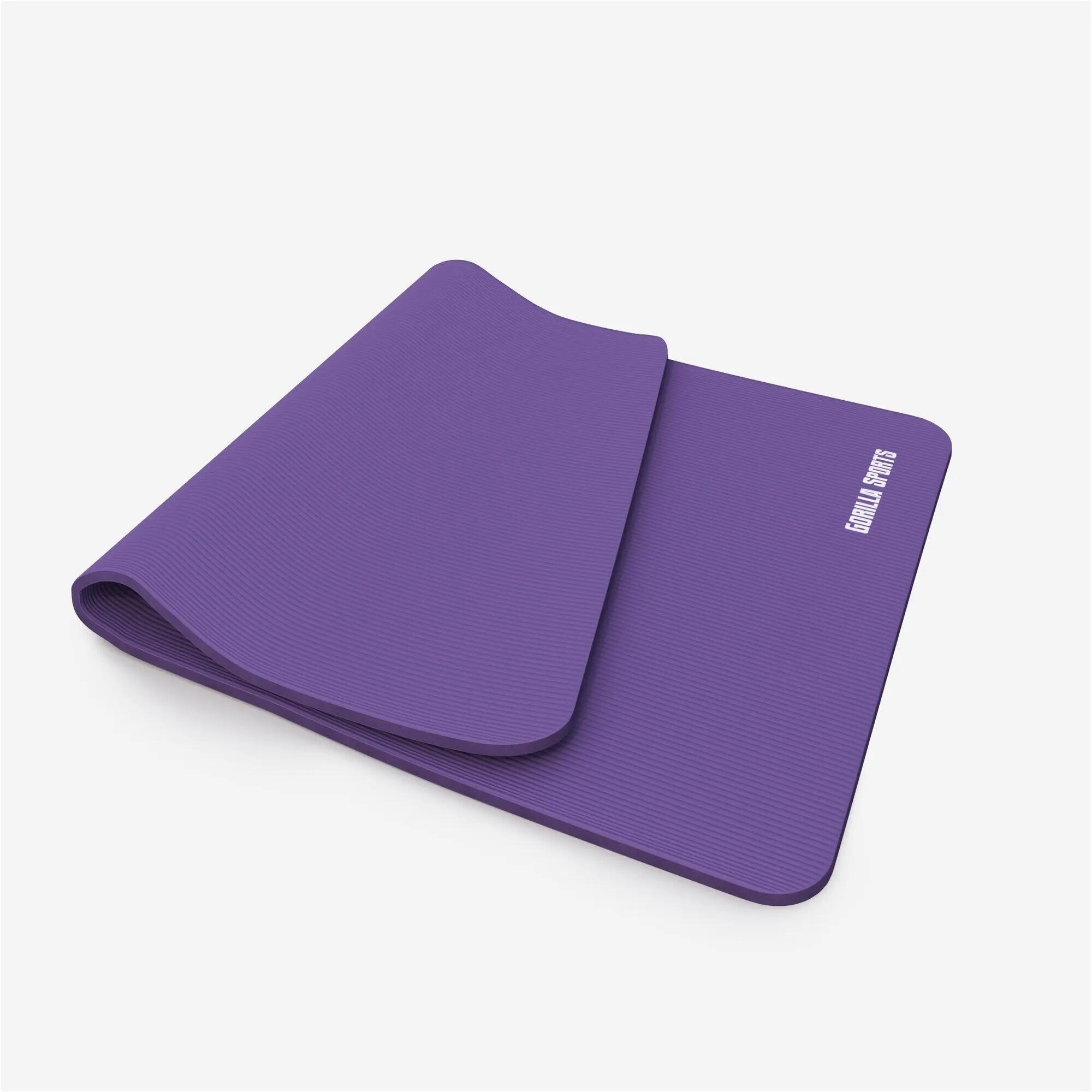 Yogamat Deluxe - 190 x 100 x 1,5 cm - Fitnessmat - Paars 5/9