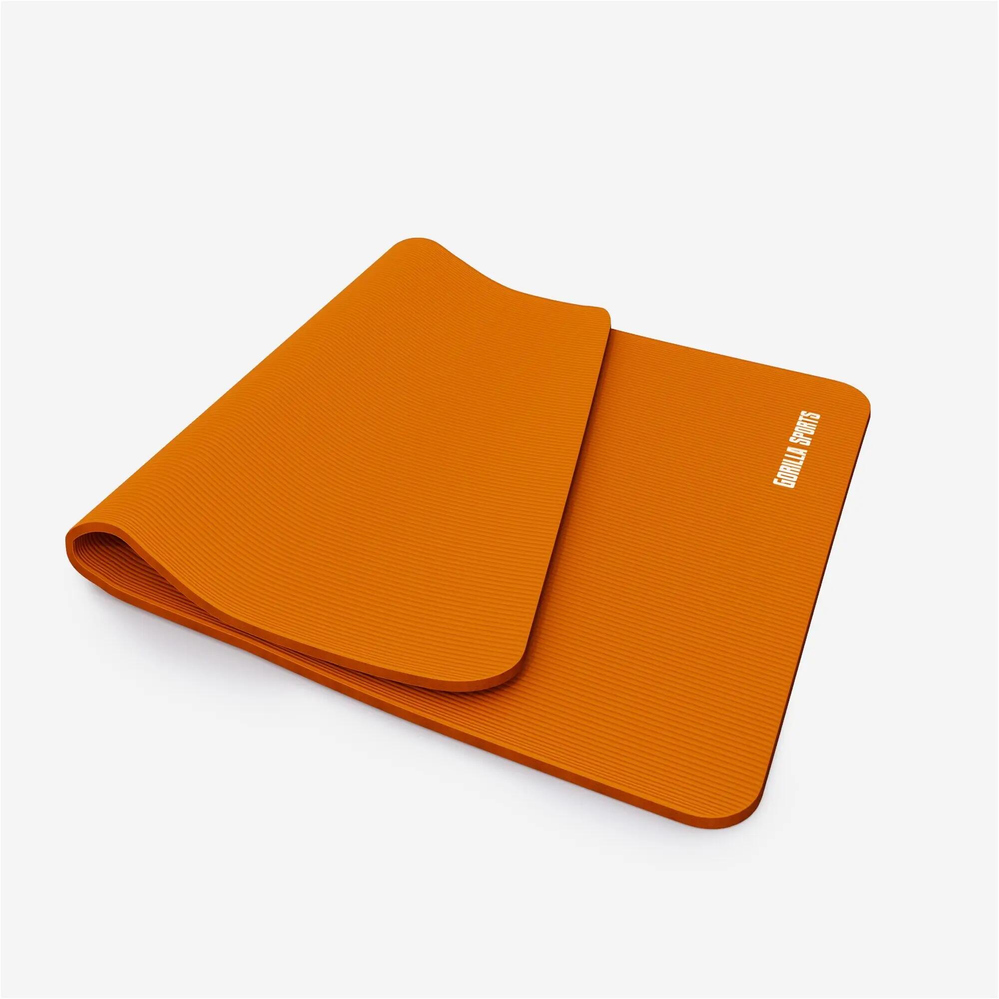 Yogamat Deluxe - 190 x 100 x 1,5 cm - Fitnessmat - Oranje 5/9
