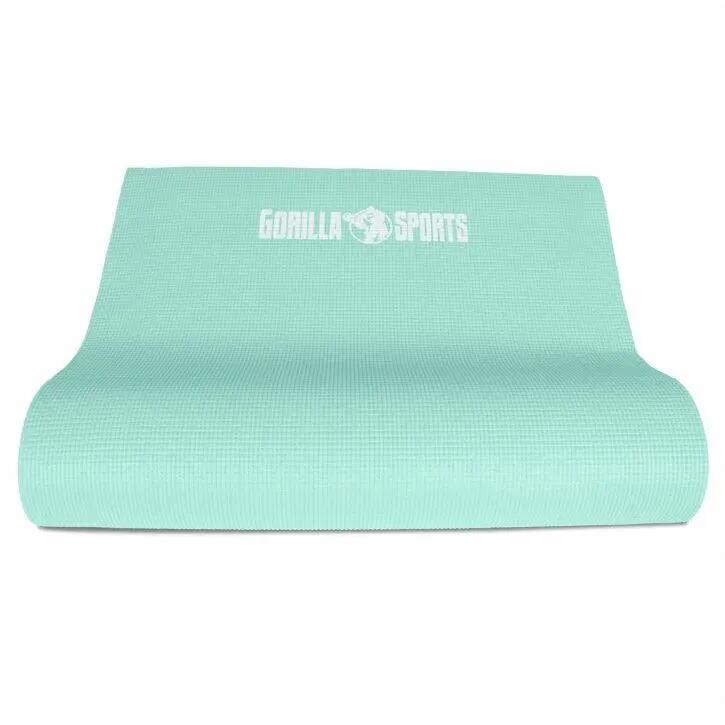 Mata do jogi PVC Gorilla Sports śnieżny błękit 180 x 60 x 0,5 10/12
