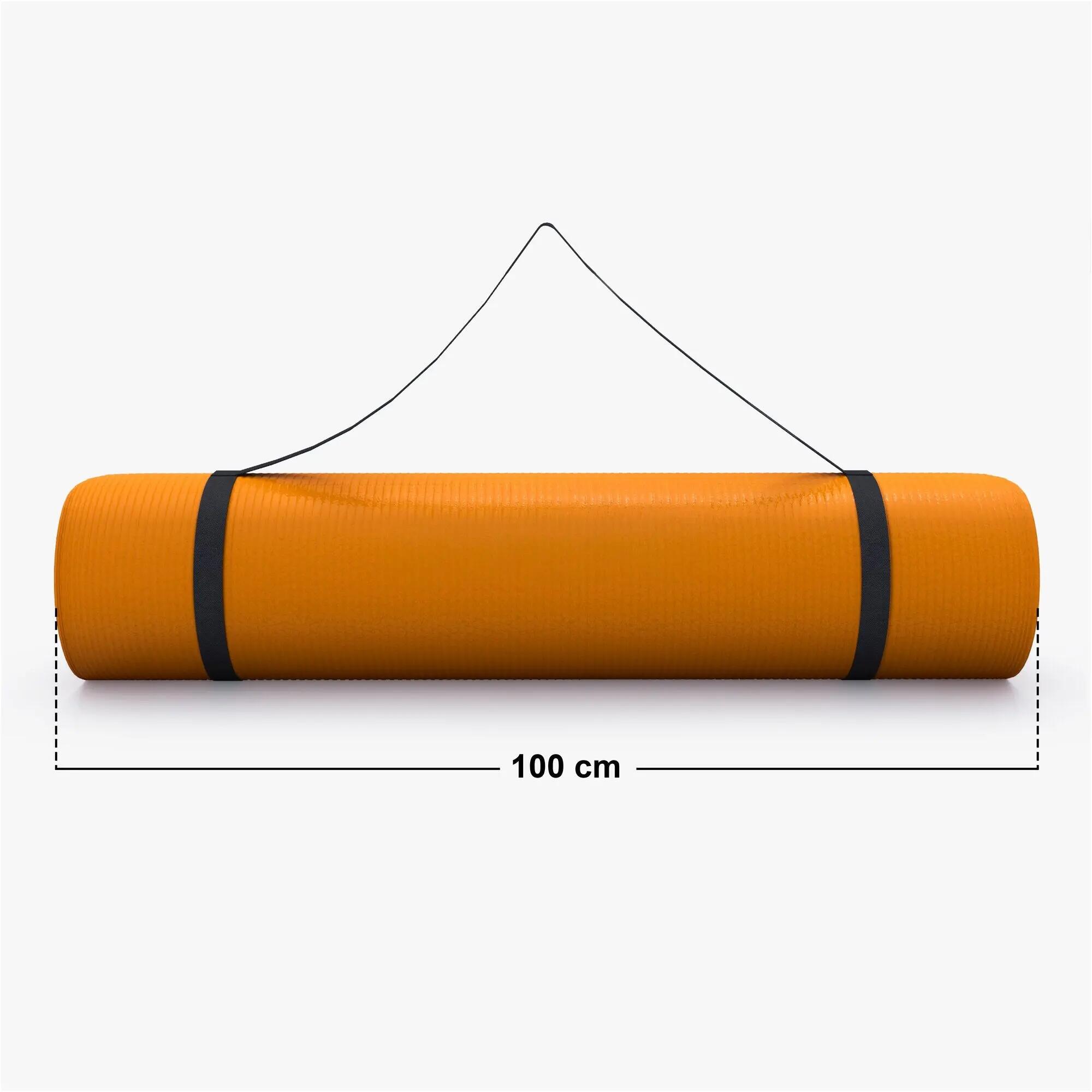 Yogamat Deluxe - 190 x 100 x 1,5 cm - Fitnessmat - Oranje 4/9