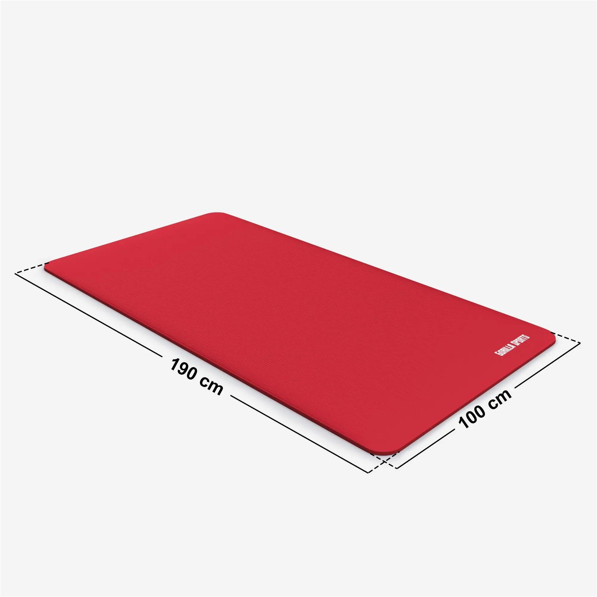 Tapis yoga Gorilla Sports 190x100x15 mm PVC antidérapant enroulable 3/9