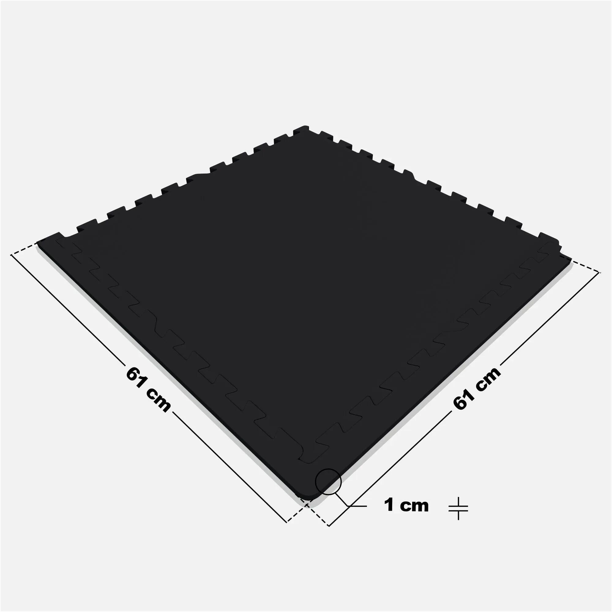Zestaw mat ochronnych puzzle 4 szt + krawędzie czarne Gorilla Sports 4/9