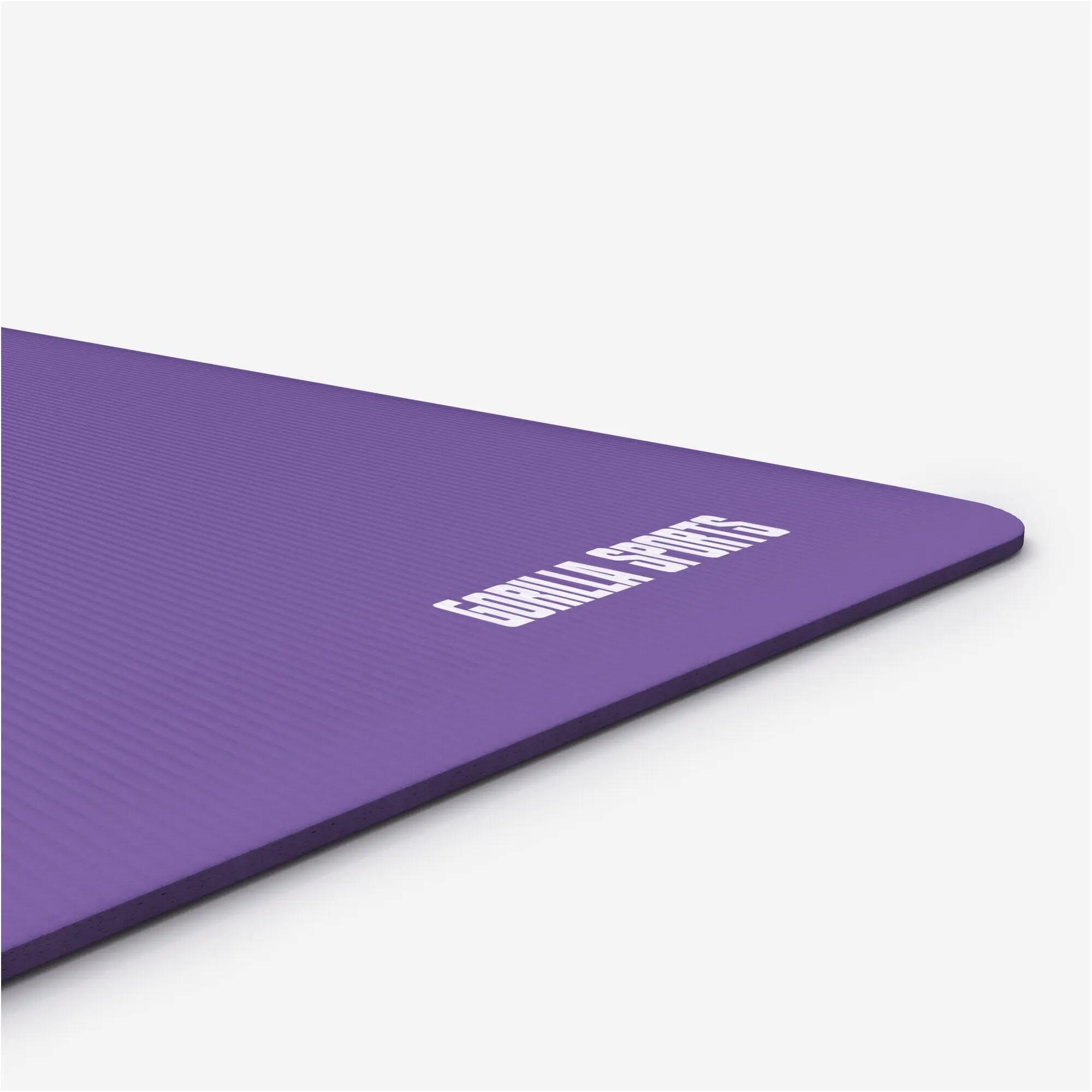Yogamat Deluxe - 190 x 100 x 1,5 cm - Fitnessmat - Paars 2/9