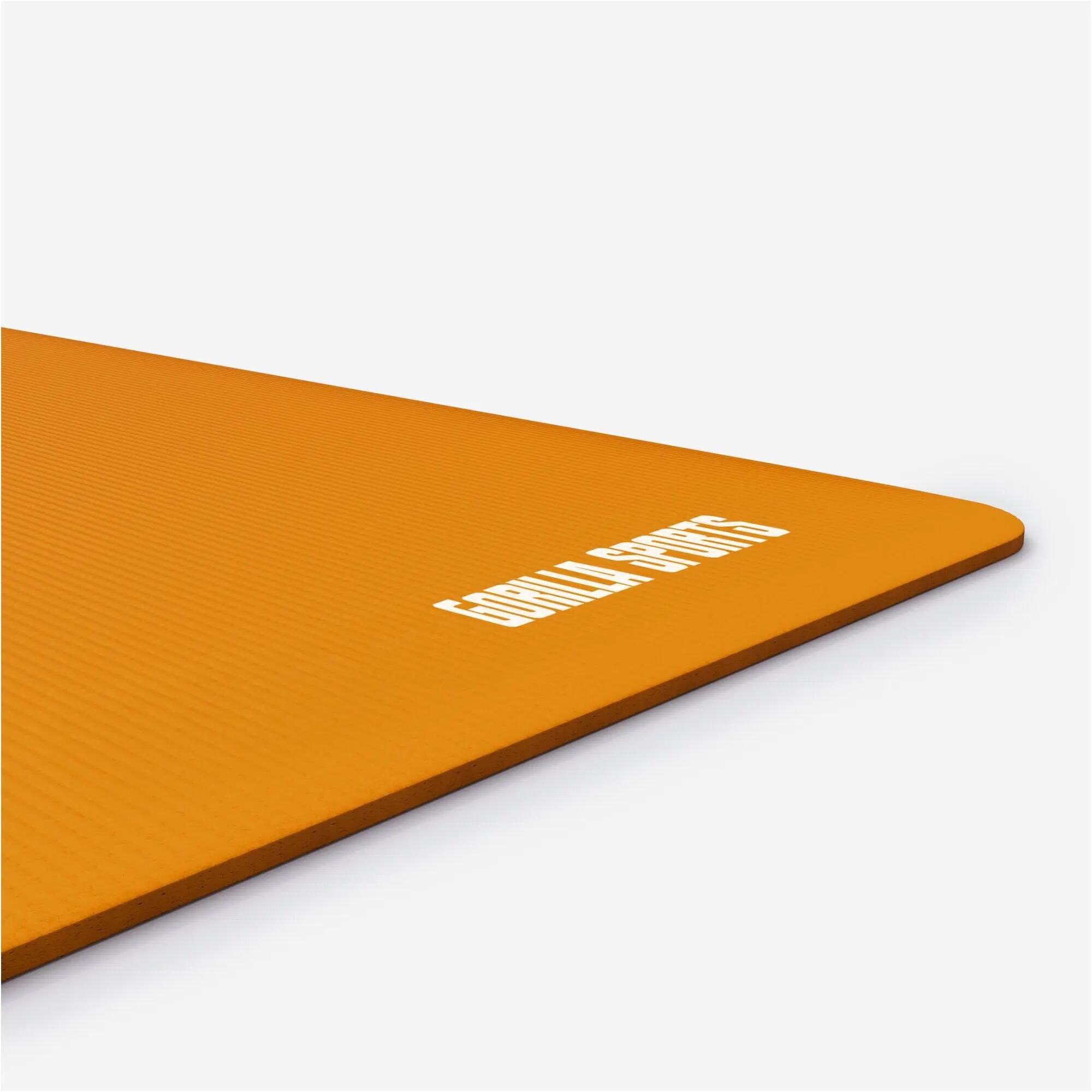 Yogamat Deluxe - 190 x 100 x 1,5 cm - Fitnessmat - Oranje 2/9