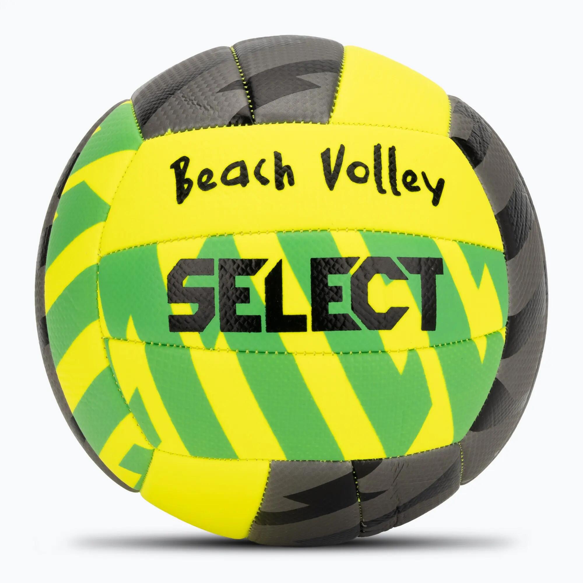 SELECT Beach Volley v24 yellow/black strandröplabda méret 5 1/5