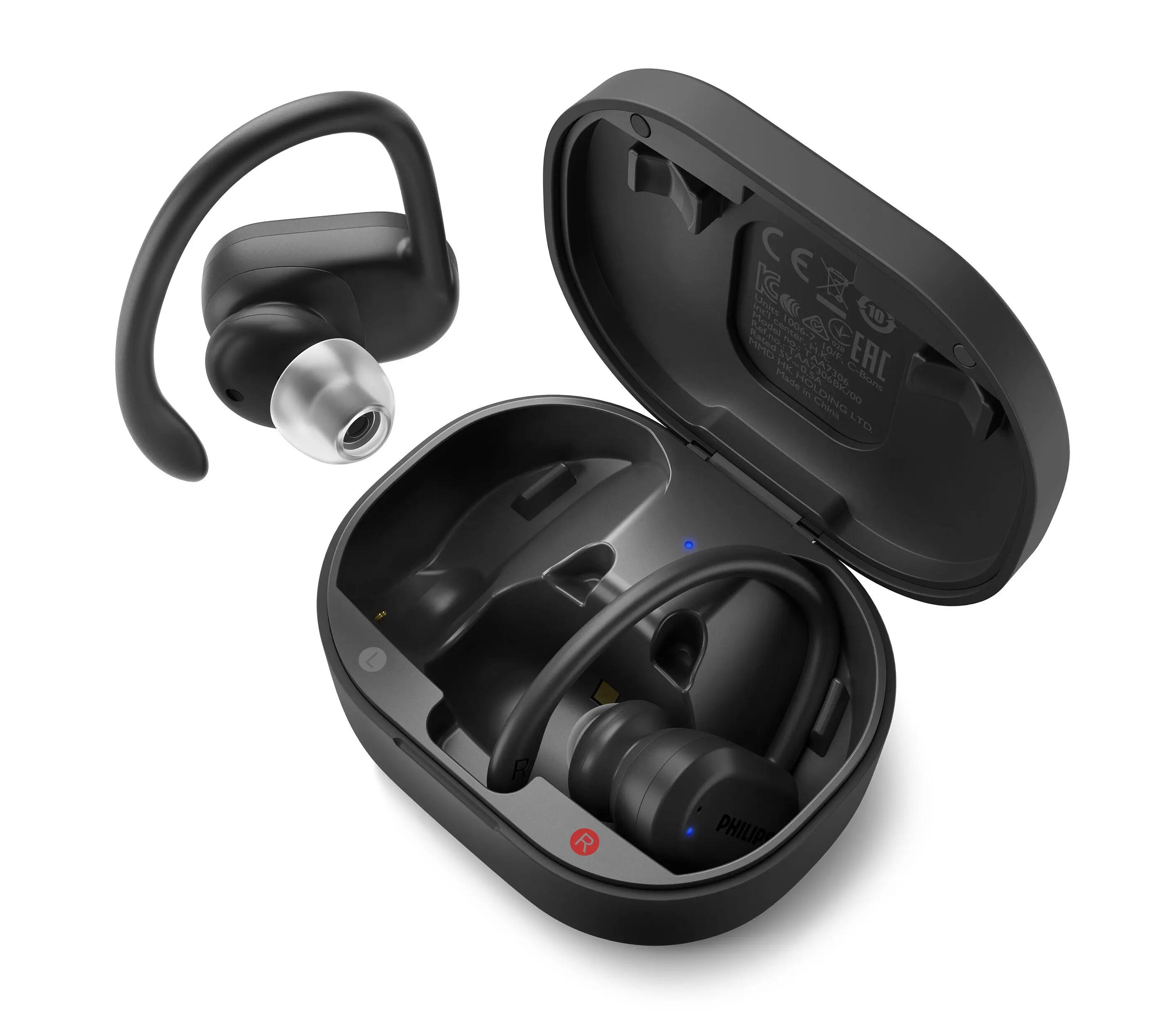 Casti audio TAA7306BK/00, Bluetooth v5, IP57, monitor cardiac, curatare UV