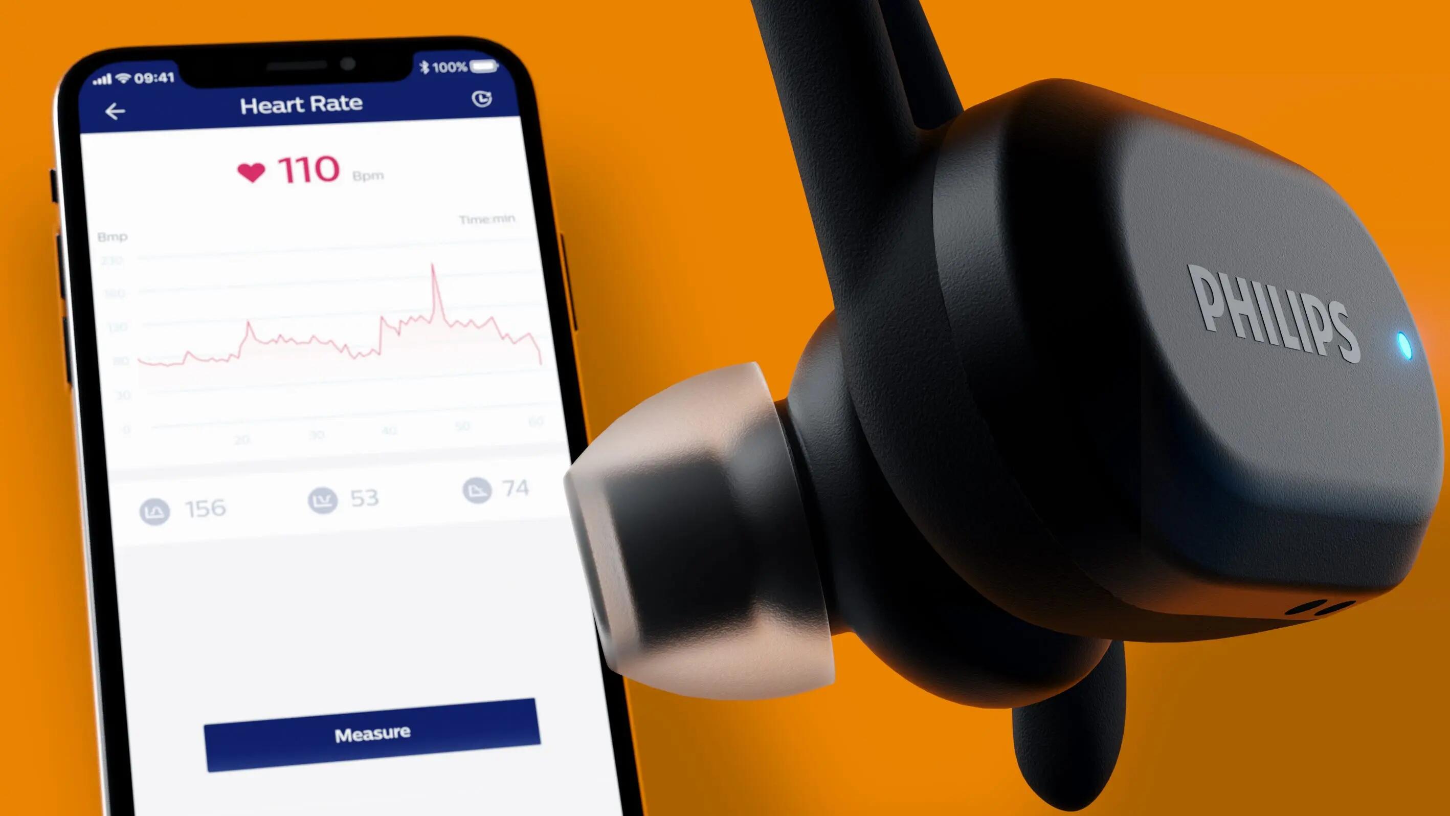 Casti audio TAA7306BK/00, Bluetooth v5, IP57, monitor cardiac, curatare UV 3/5