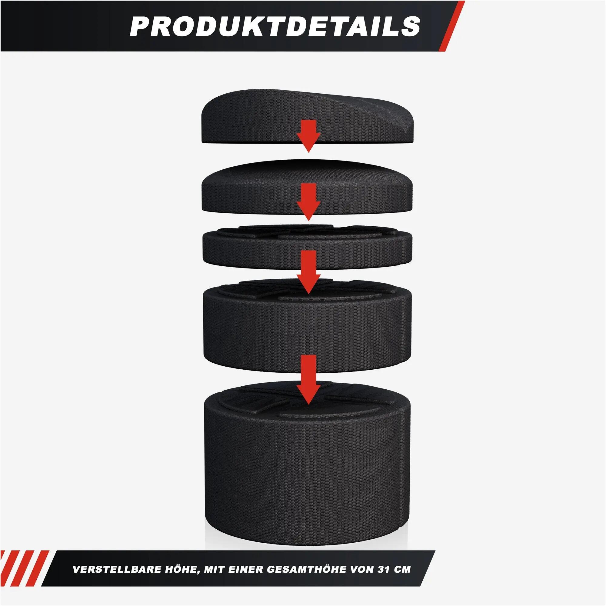 Extensor spate din 5 piese, negru, Gorilla Sports® 3/9