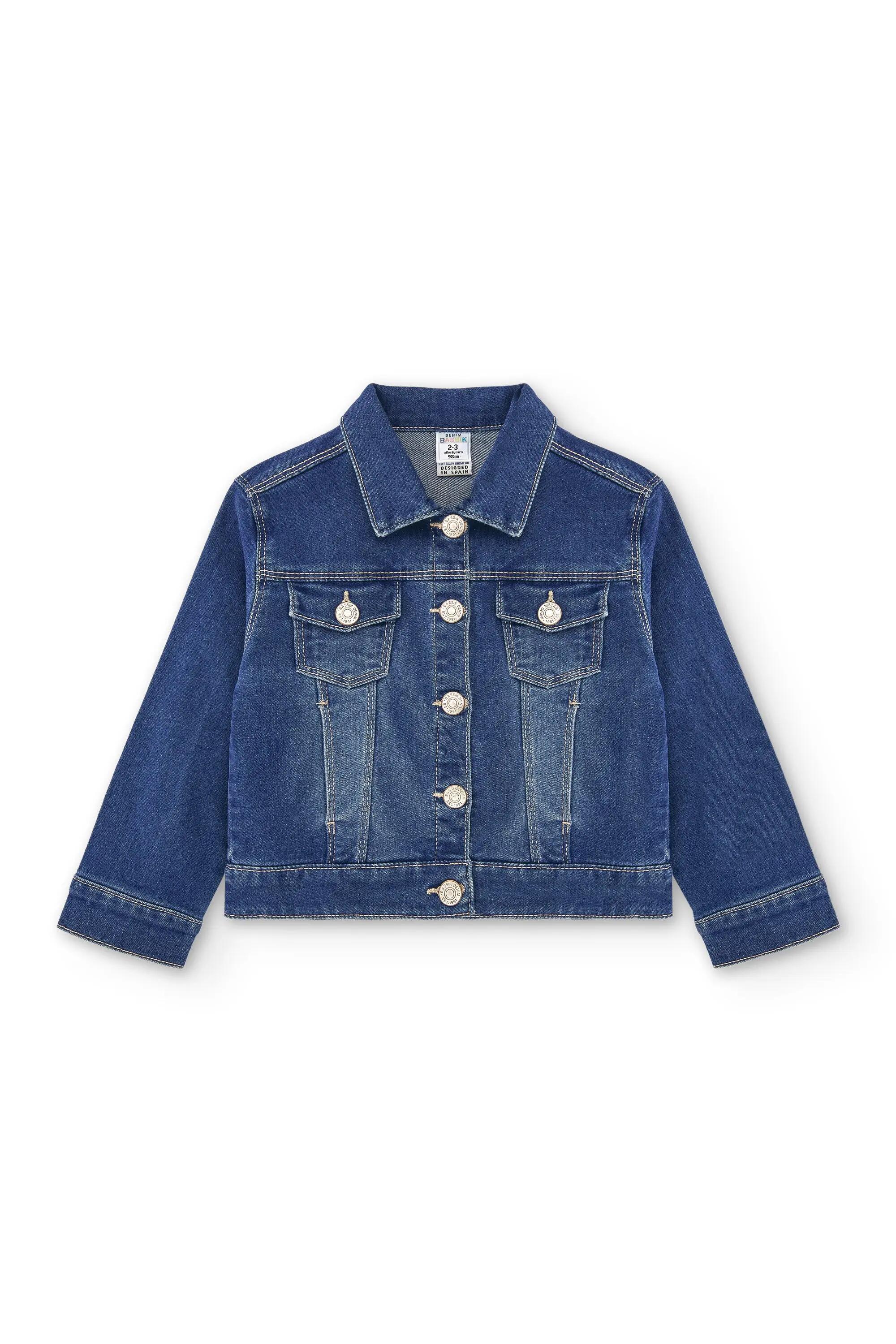 Jaqueta jeans infantil | Jeans azul com 3/5