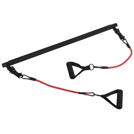 Set Barre de Pilates - Bande de Resistance Musculation avec Poteau, Fitness, Gym
