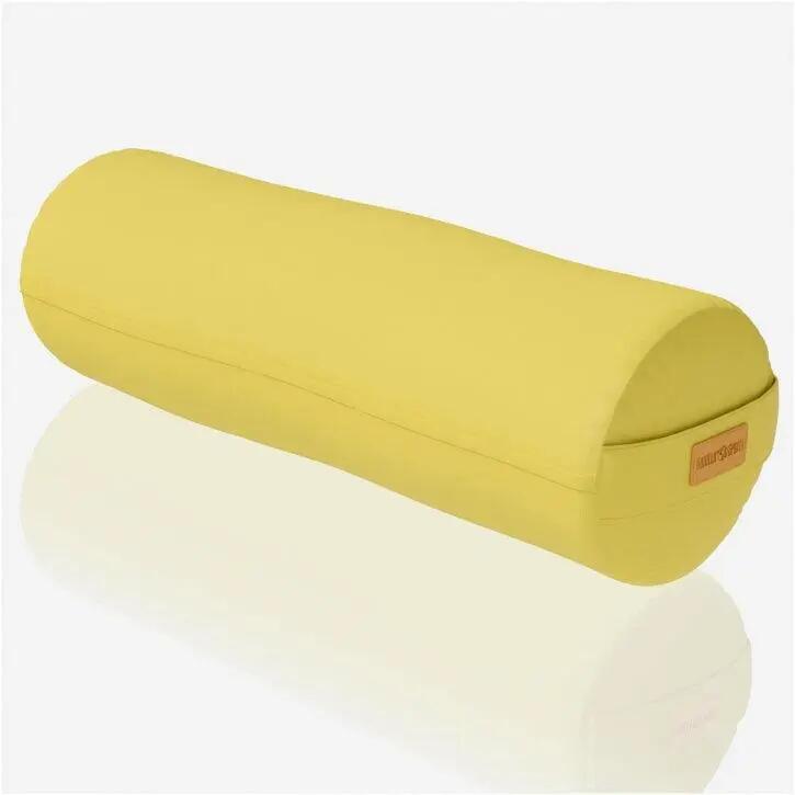 Yoga Bolster - Geel - 65 x 20 cm - Yoga kussen - Rond 3/11