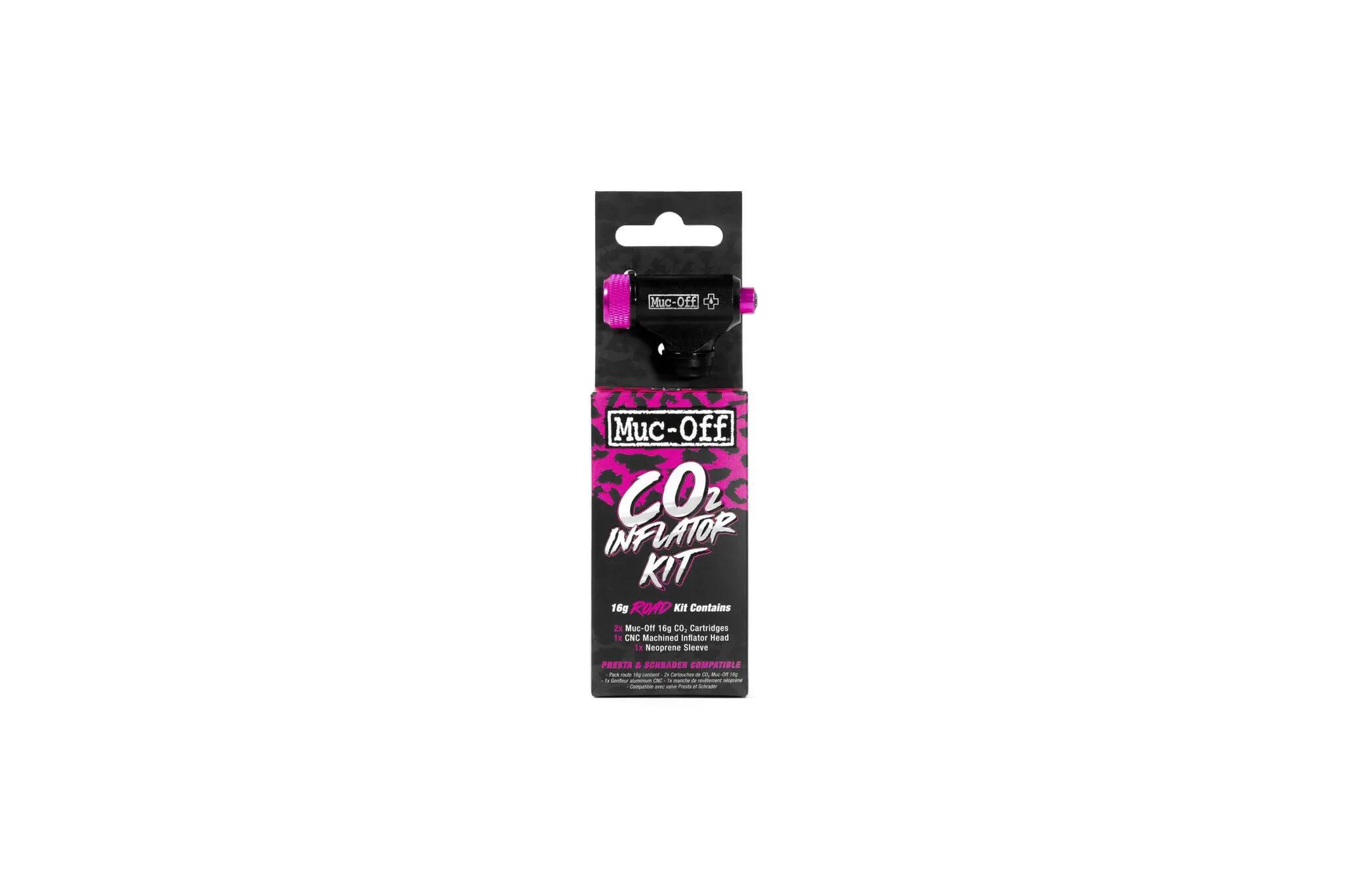 Kit de inflador de CO2 Muc-Off Road + 2 cartuchos de CO2 de 16 g 4/6