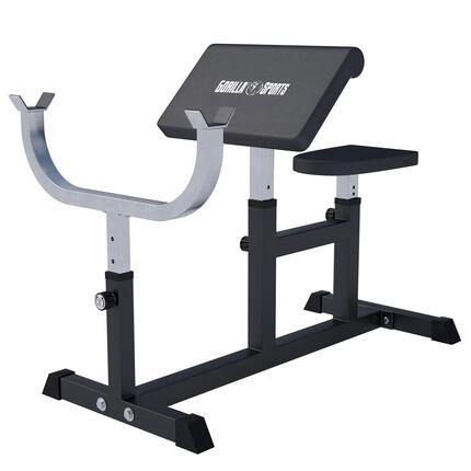 Banc de musculation Gorilla Sports GS007 blanc réglable 200 kg