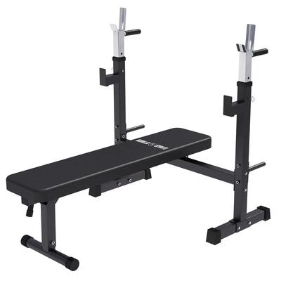 Verstelbare halterbank - extra breed - opklapbaar - fitnessbank - belastbaar