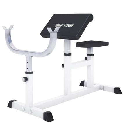 Banc de musculation Gorilla Sports GS007 blanc réglable 200 kg