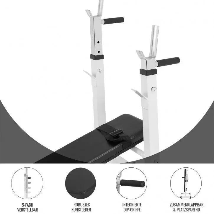 Banc de musculation plat avec set d'haltères 100 KG 5/7