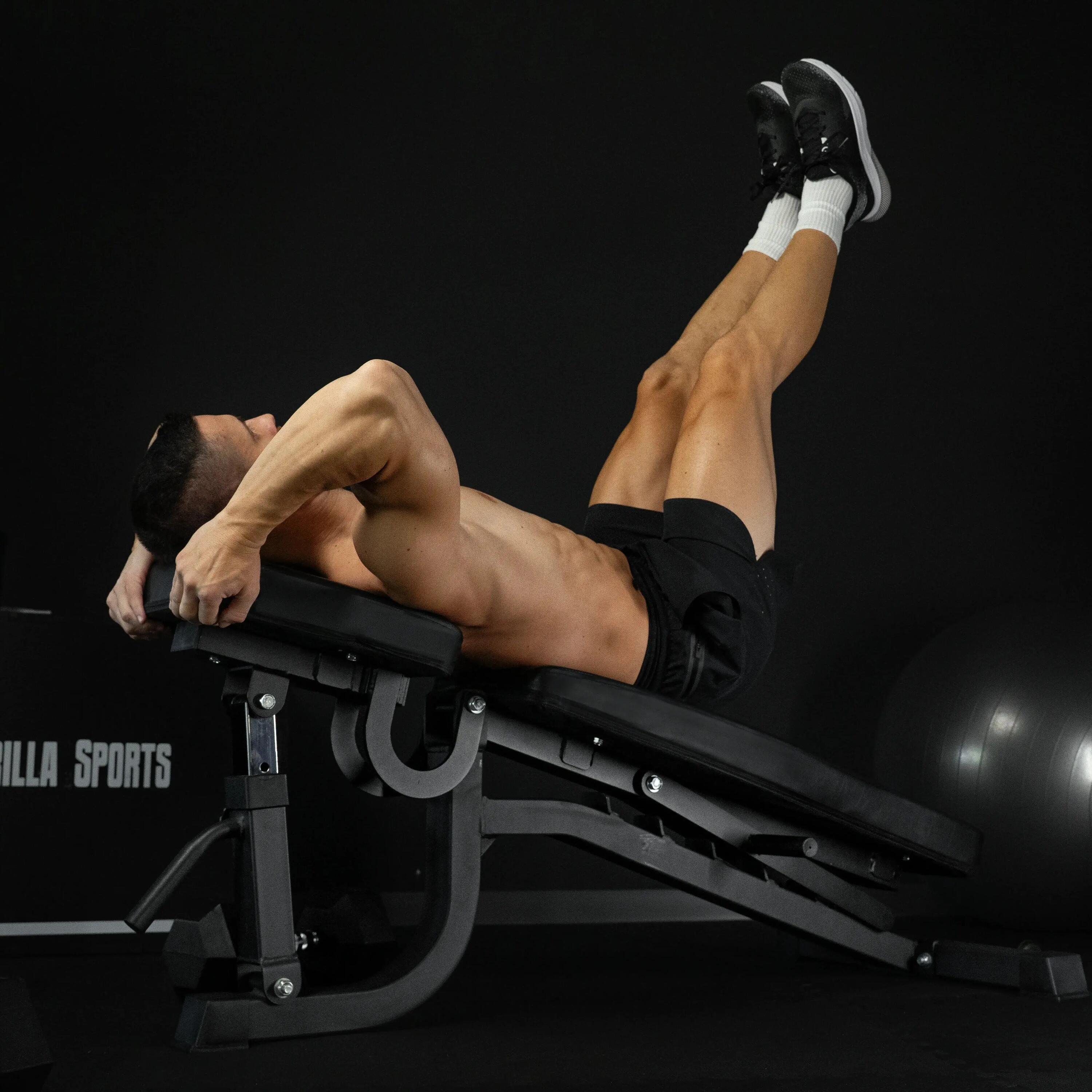 Gorilla Sports Mehrpositions-Hantelbank klappbar aus Stahl 8/13