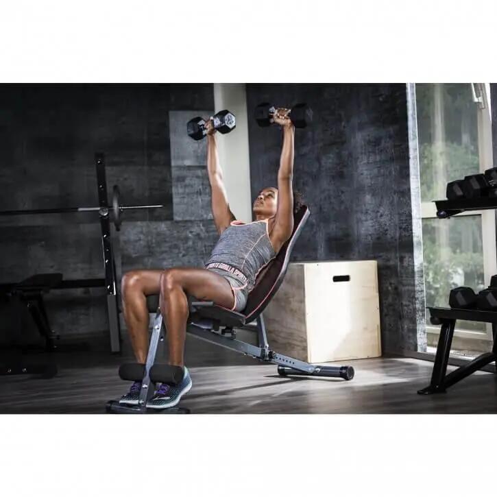Banco Abdominales Gorilla Sports Negro y Rojo Capacidad de Carga 220 Kg 11/11