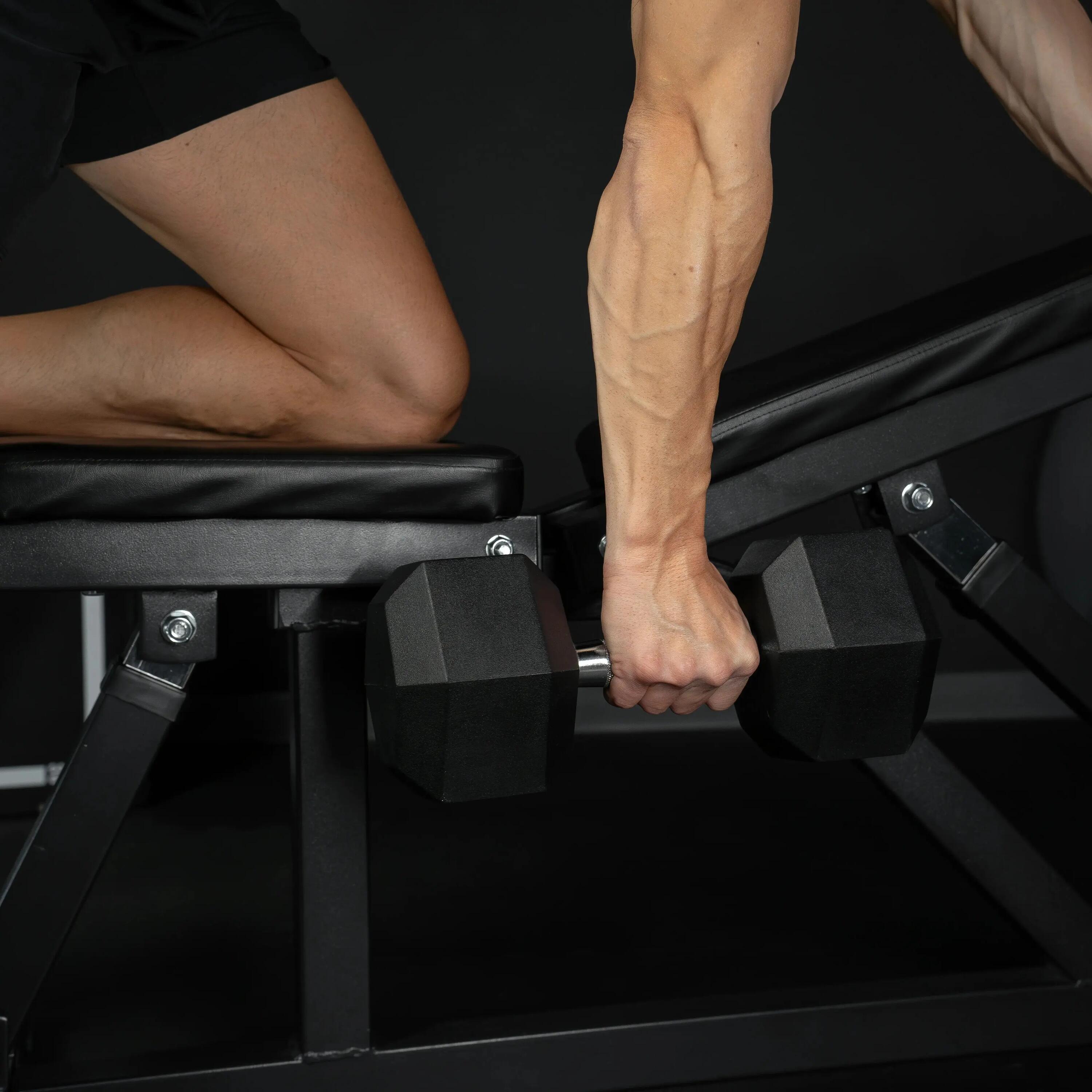 Fitnessbank - Multifunctioneel - Verstelbaar in 7 posities - Halterbank - Zwart 6/11