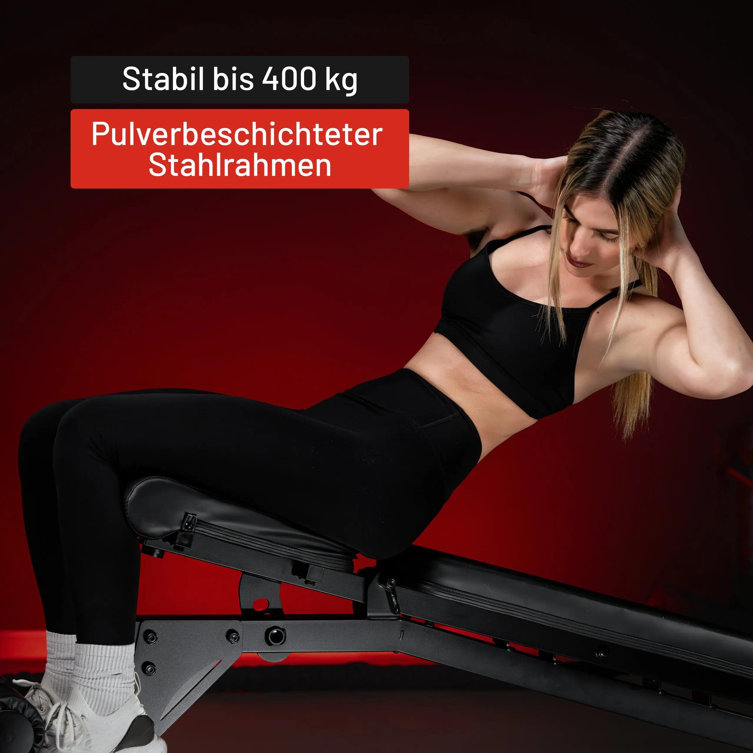 Verstelbare Halterbank - Fitnessbank - Verstelbaar - Max. 400 kg - Met 5/9