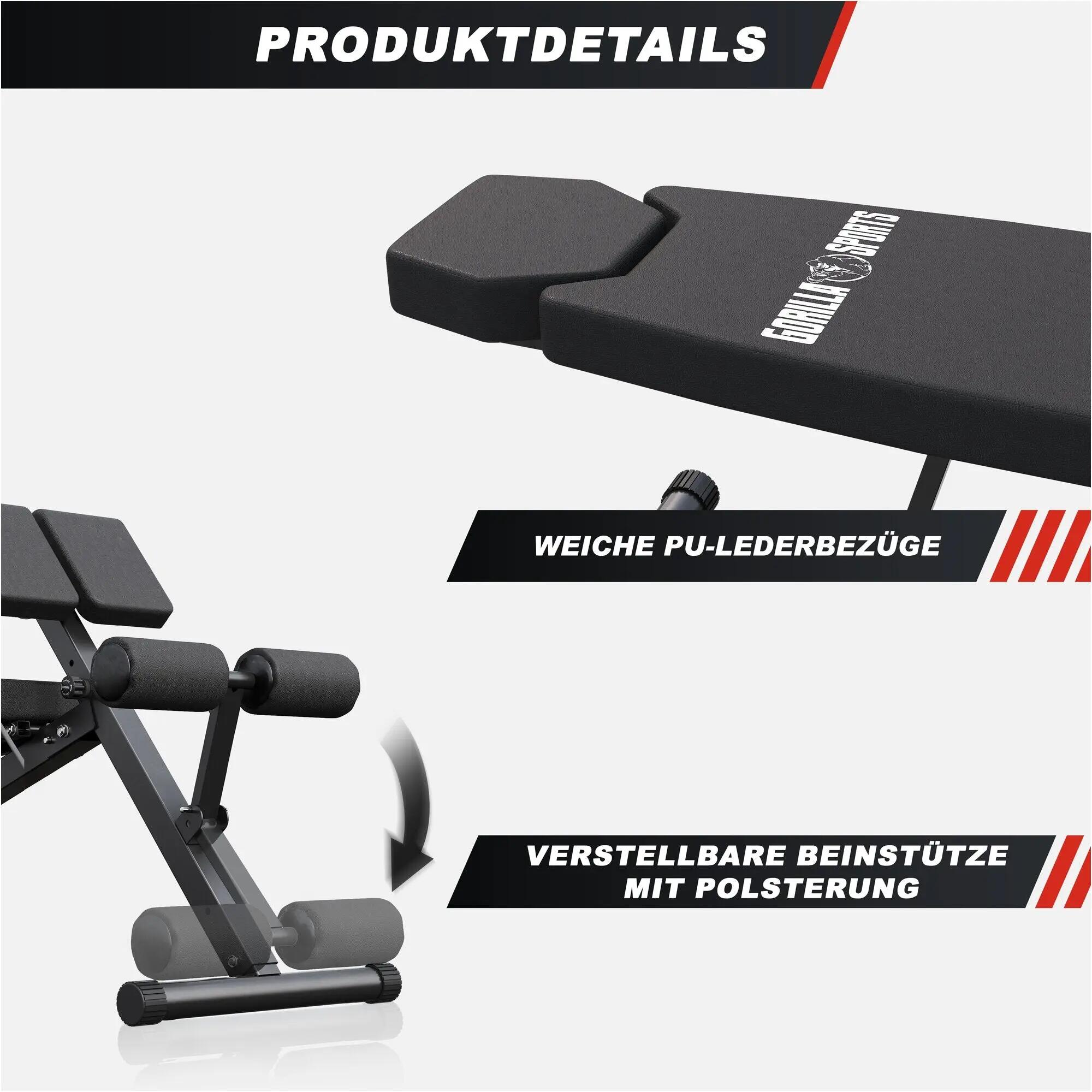 Halterbank met Hyperextensie - Verstelbaar - Max. 250 kg Belastbaar - 3/13