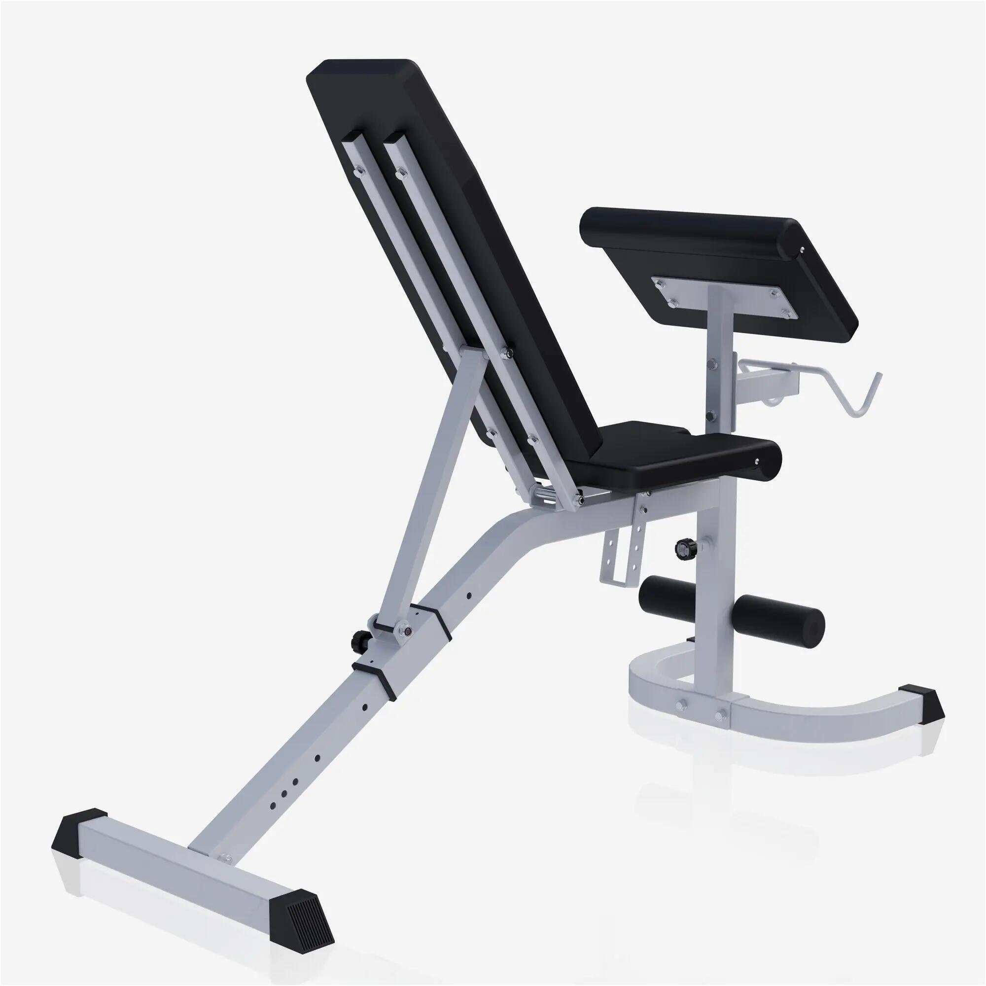 Banc de musculation Gorilla Sports multi-position noir/blanc 153x55 cm 6/10