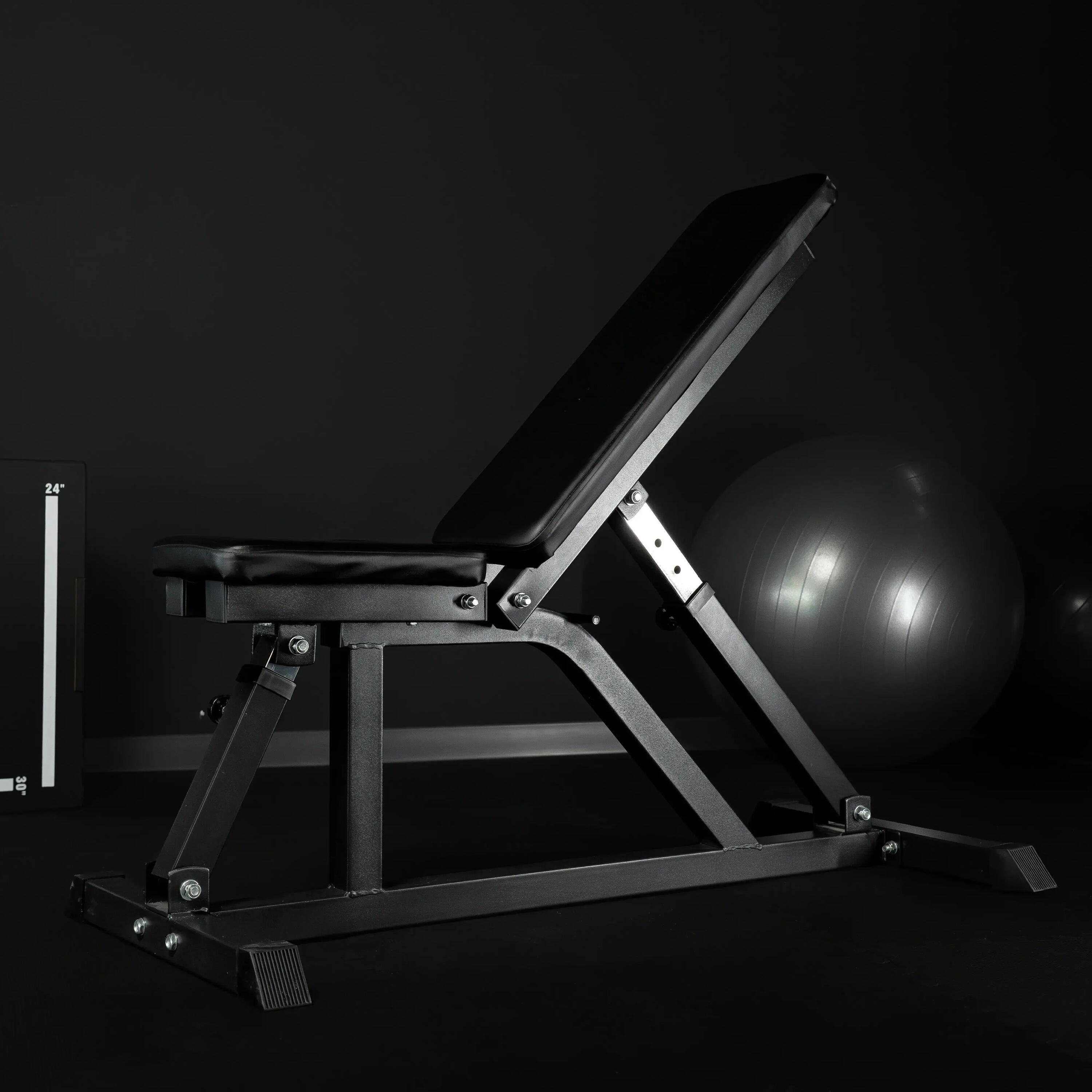 Fitnessbank - Multifunctioneel - Verstelbaar in 7 posities - Halterbank - Zwart 4/11