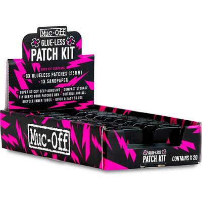 Muc Off Glueless Patch Kit Display 20 pezzi rosa