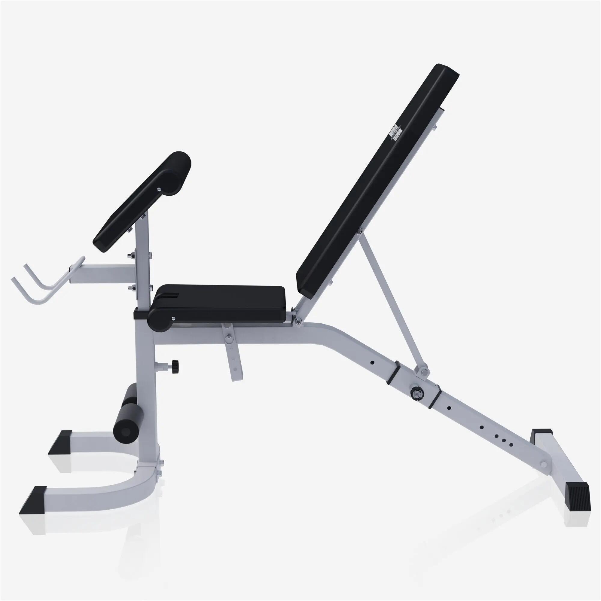 Banc de musculation Gorilla Sports multi-position noir/blanc 153x55 cm 5/10