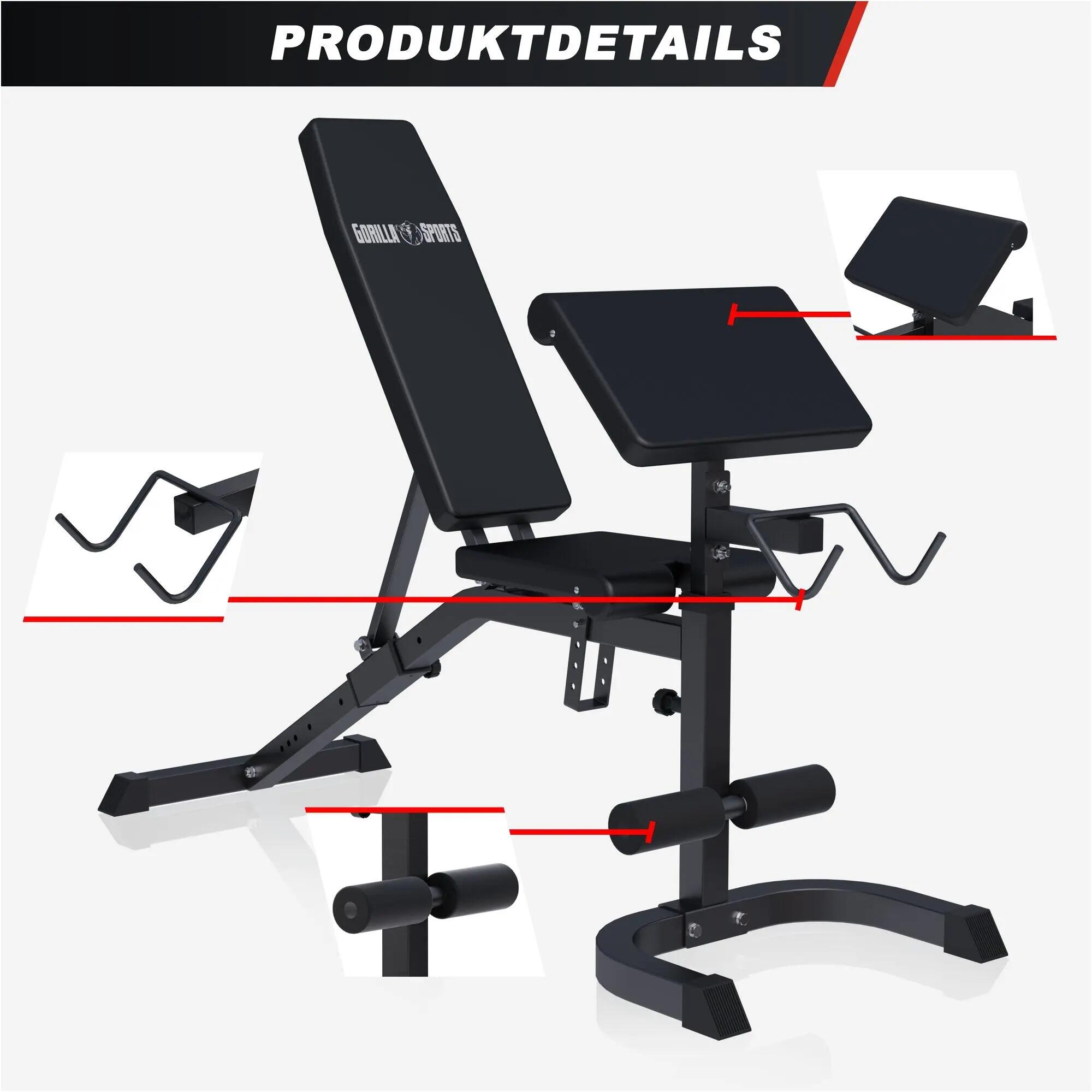 Banc de musculation incliné réglable 3/10