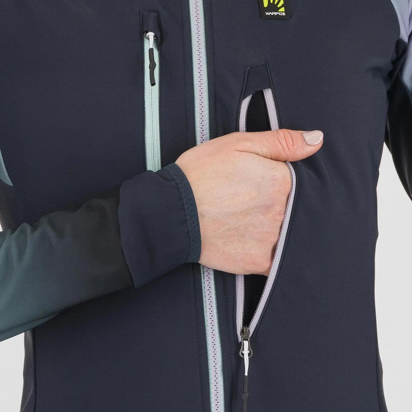 Veste Softshell Karpos Alagna 2.0 Gris/Violet Femme 4/7