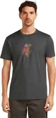 Icebreaker 150 tech lite tee bear catch grijs heren-t-shirt