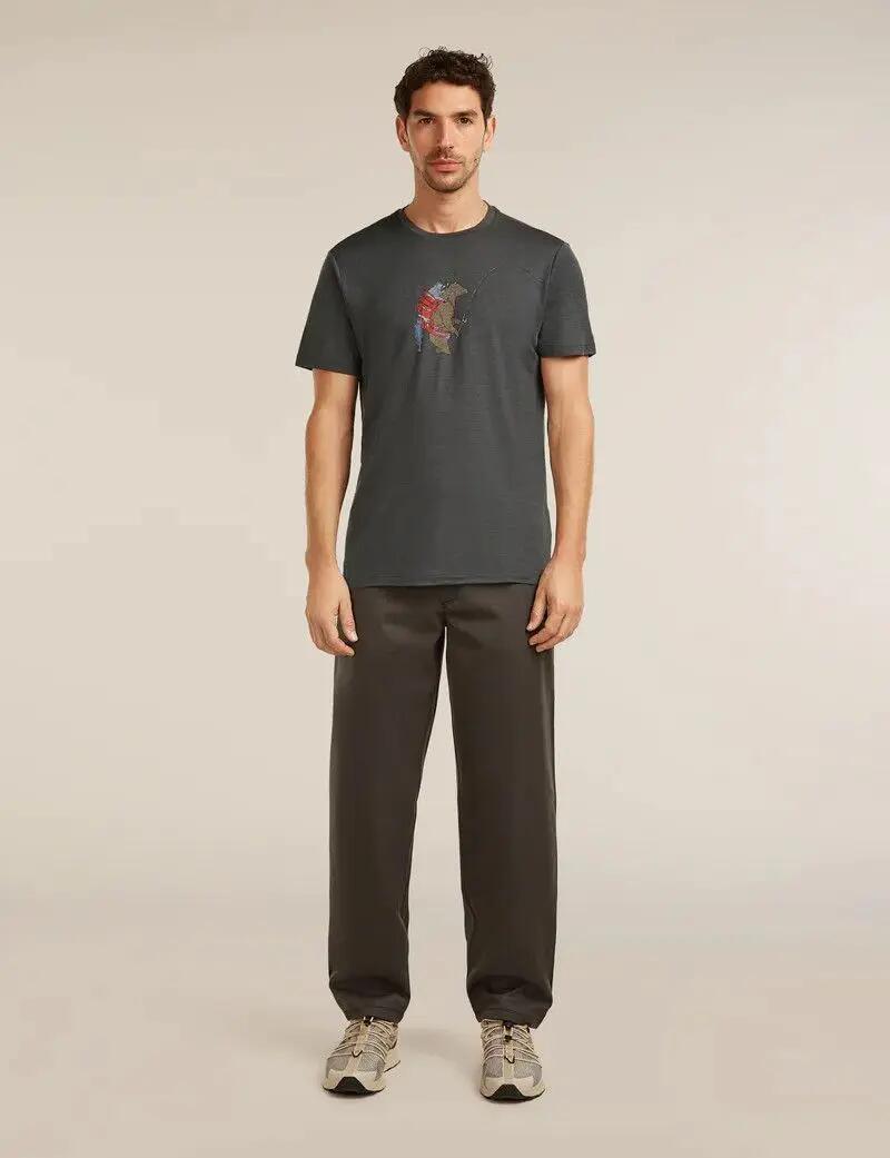 Maglietta Icebreaker 150 Tech Lite Tee Bear Catch Grigio Uomo 3/3