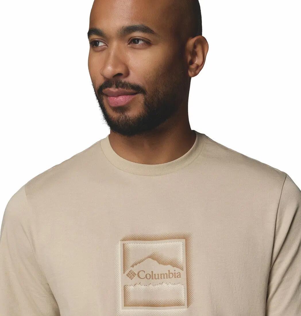 Columbia T-Shirt aus Bio-Baumwolle mit Aufdruck, beige, für Herren 4/5