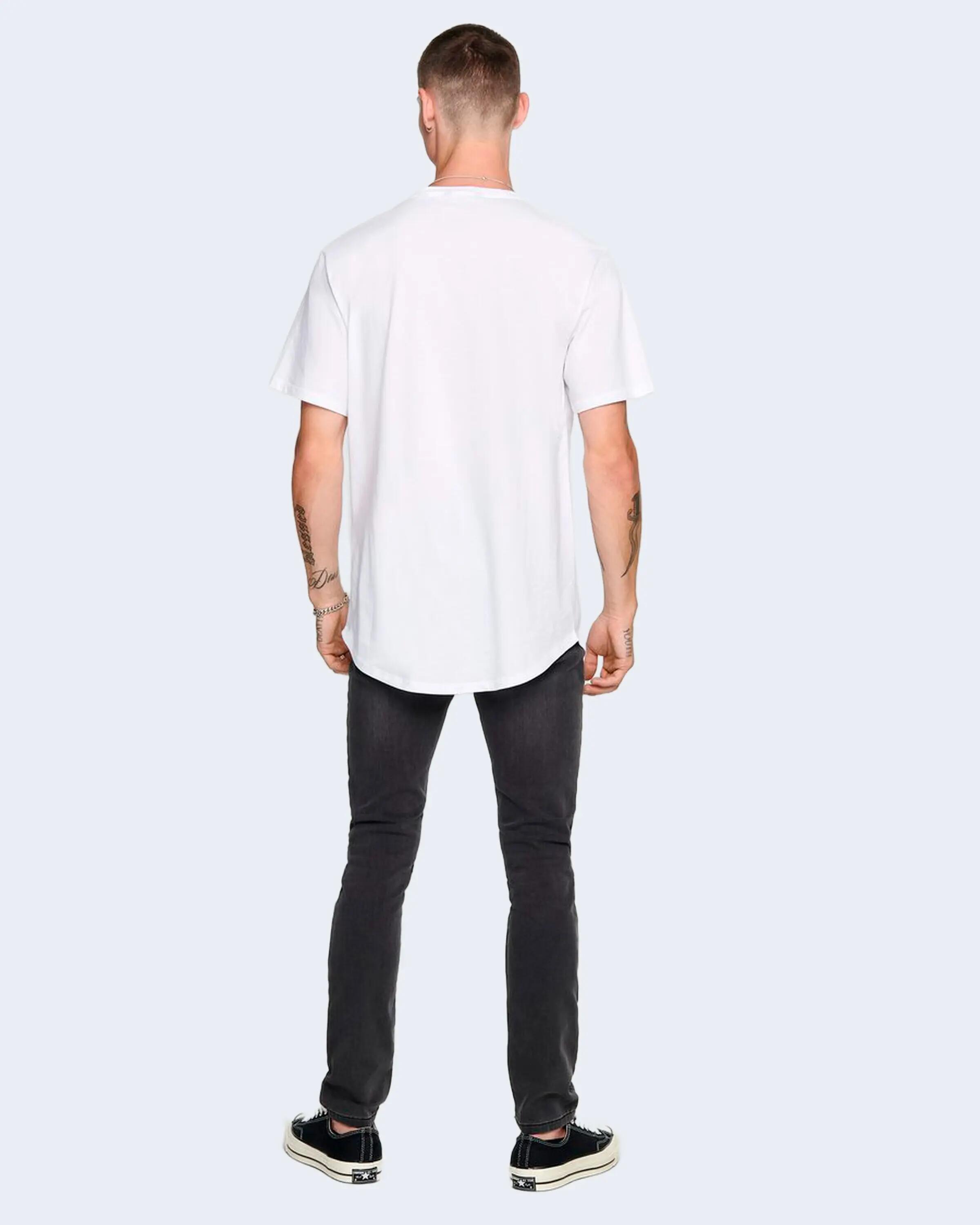 MEN'S Crop Top MATT LONGY SS TEE NOOS WEISS 3/5