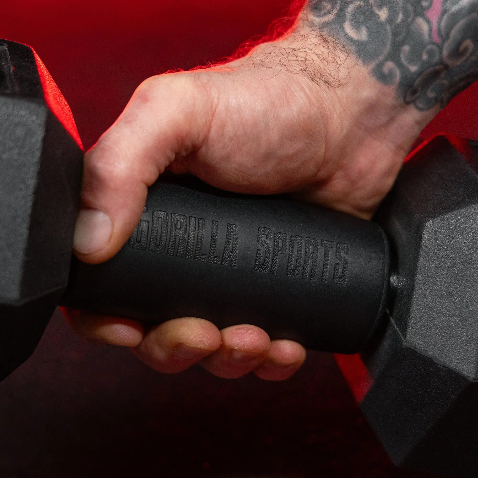 Mânere de gantere din silicon negru 2/12