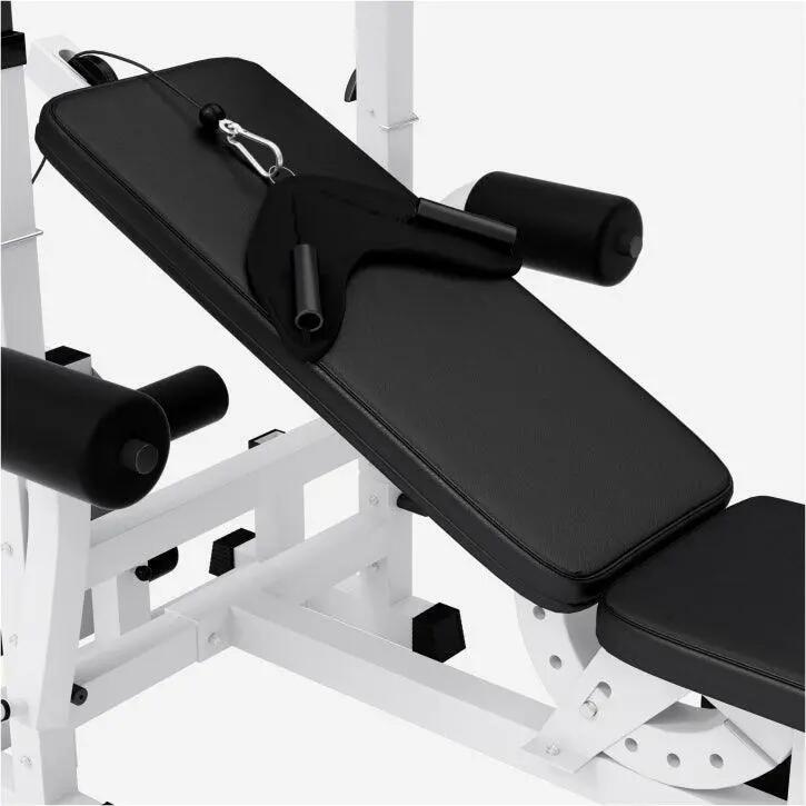 Universele Halterbank + 100 kg Halterset - Kunststof - Halterstang met 10/15