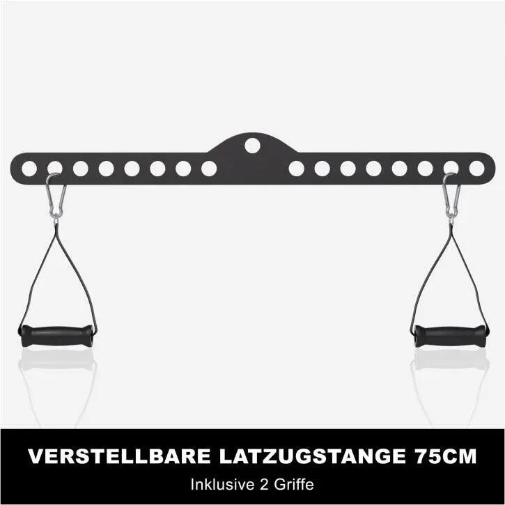 Barre de tirage lat 75cm avec 2 poignées 5/10