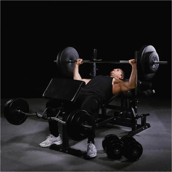 BANC MUSCULATION UNIVERSEL (BANC + OPTION POULIE) | MUSCULATION | NOIR OU BLANC 11/15