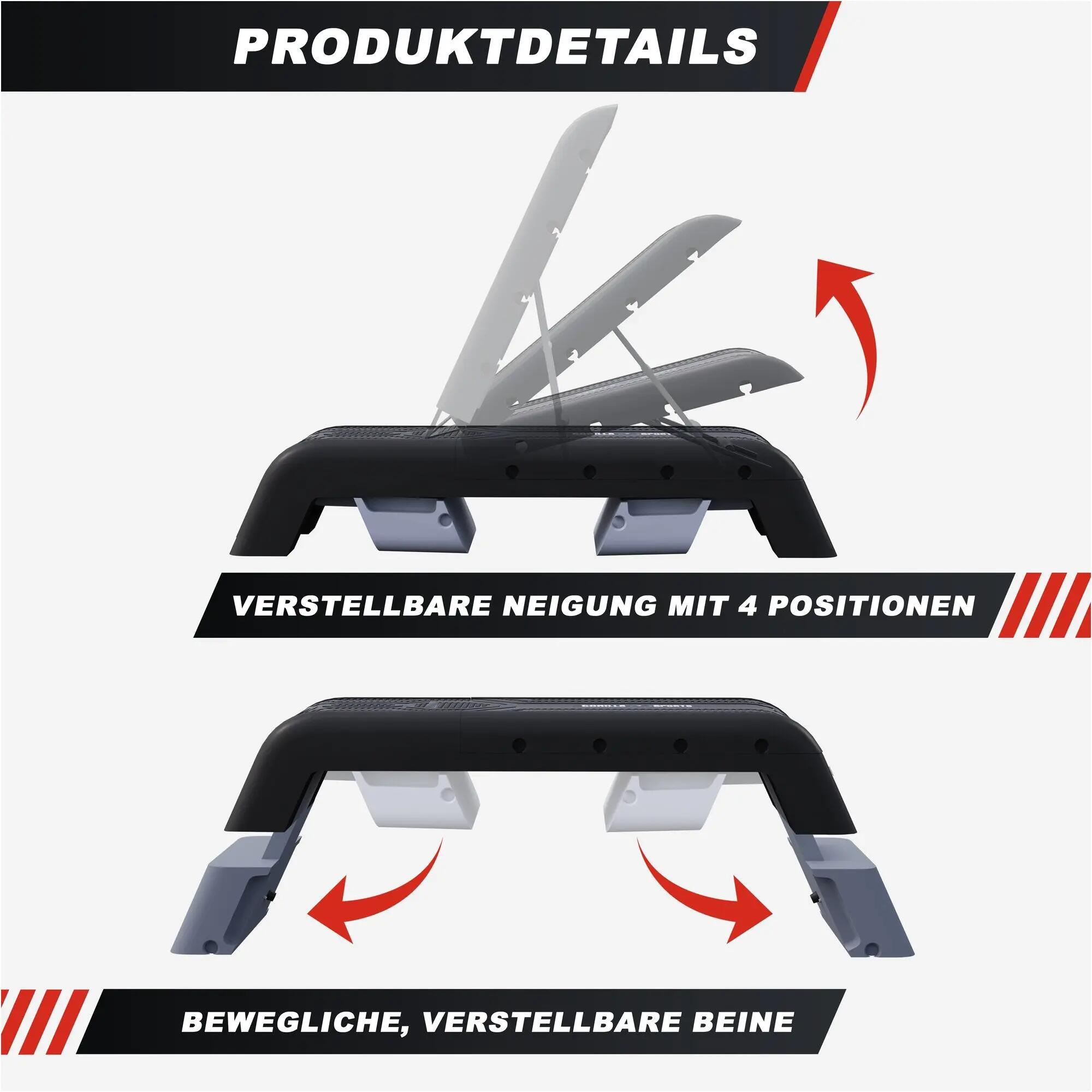 Wielofunkcyjny stepper z funkcją ławki Gorilla Sports 4/13