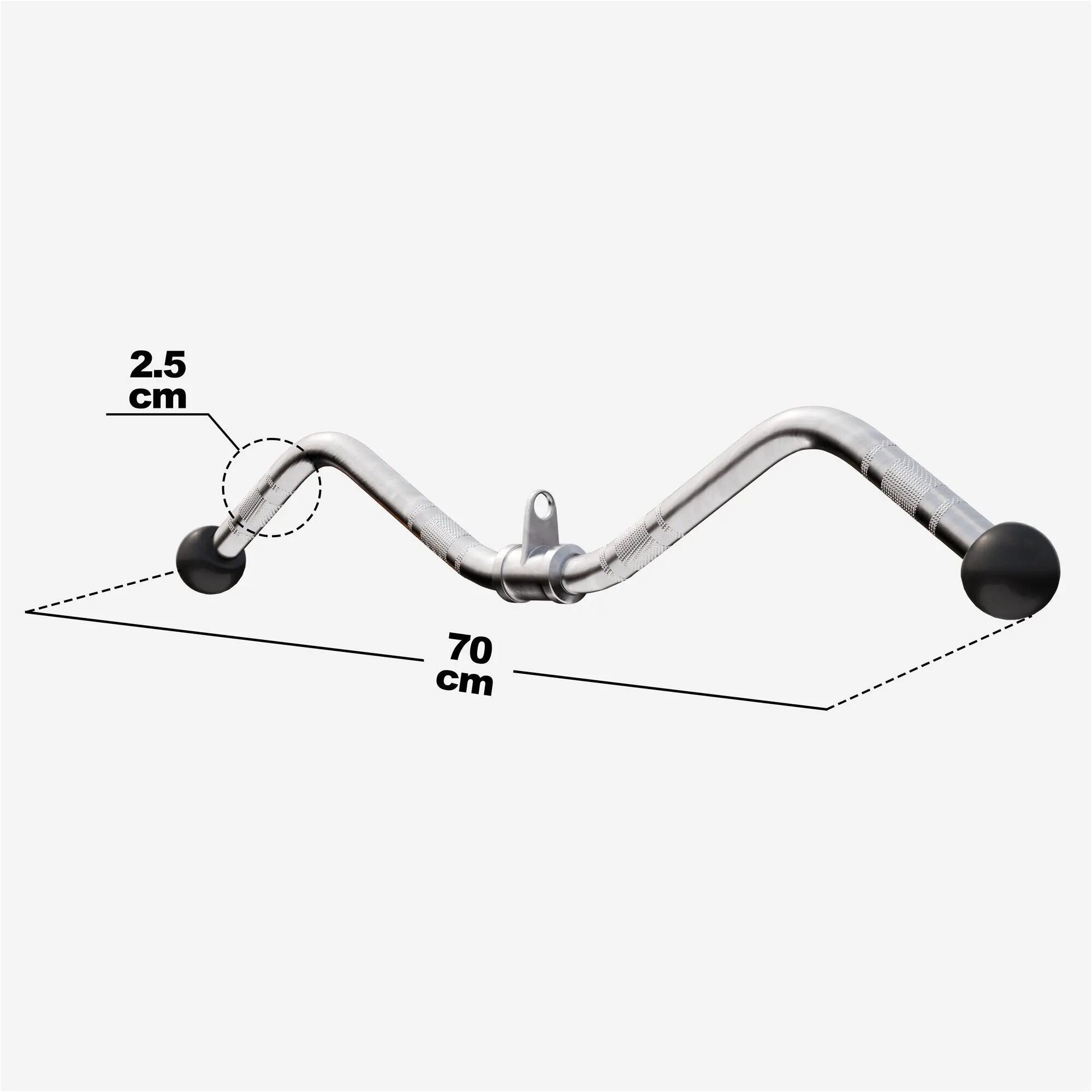 Agarre Girtaorio Musculación Cromado EZ Curl 5/10