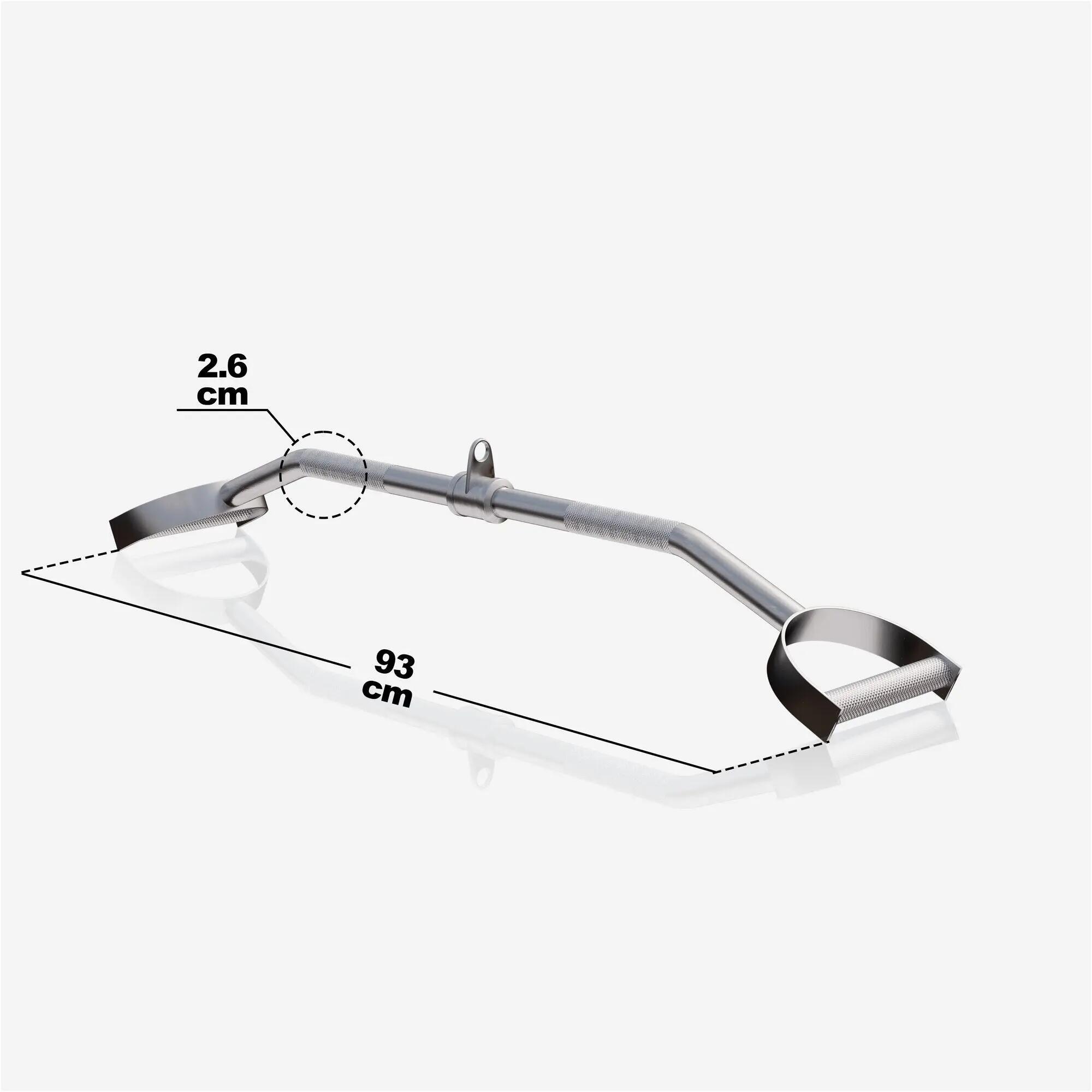 Gebogen Lattrekstang - Fitness greep - Hoefgreep - Pulldown bar 5/12