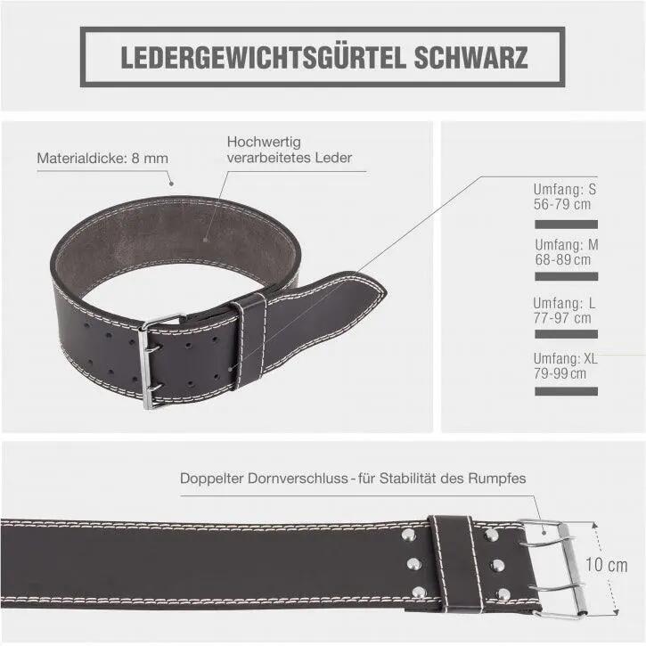 Ceinture lombaire Gorilla Sports noire 10cm 8mm maintien stabilisation 4/7
