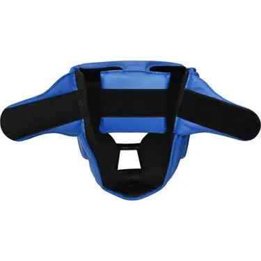 RDX T1 Combat Headgear Maya Hide Leather Blue, Removable Face Grill 4/8