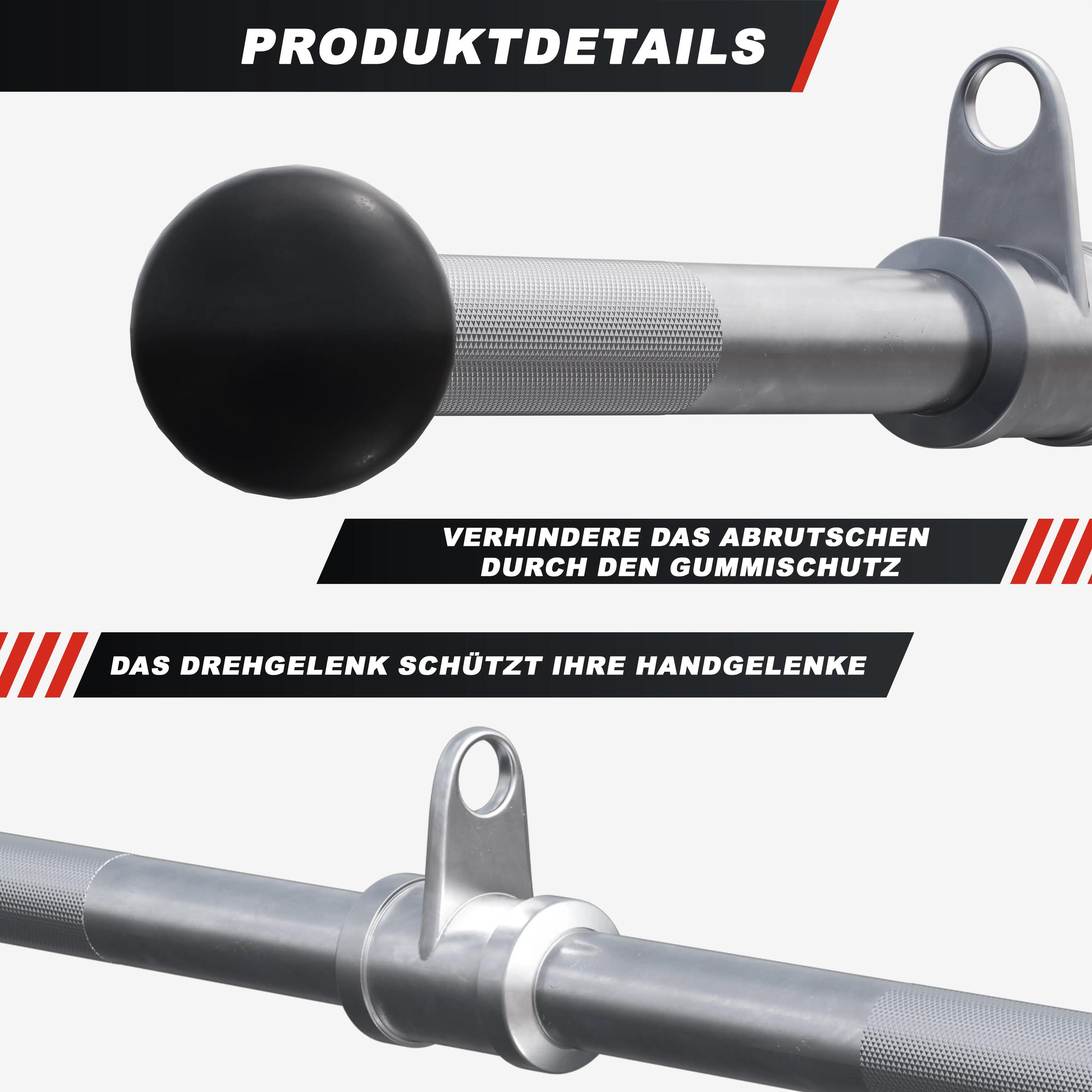 Uchwyt do atlasu obrotowy prosty biceps 54 cm 3/10