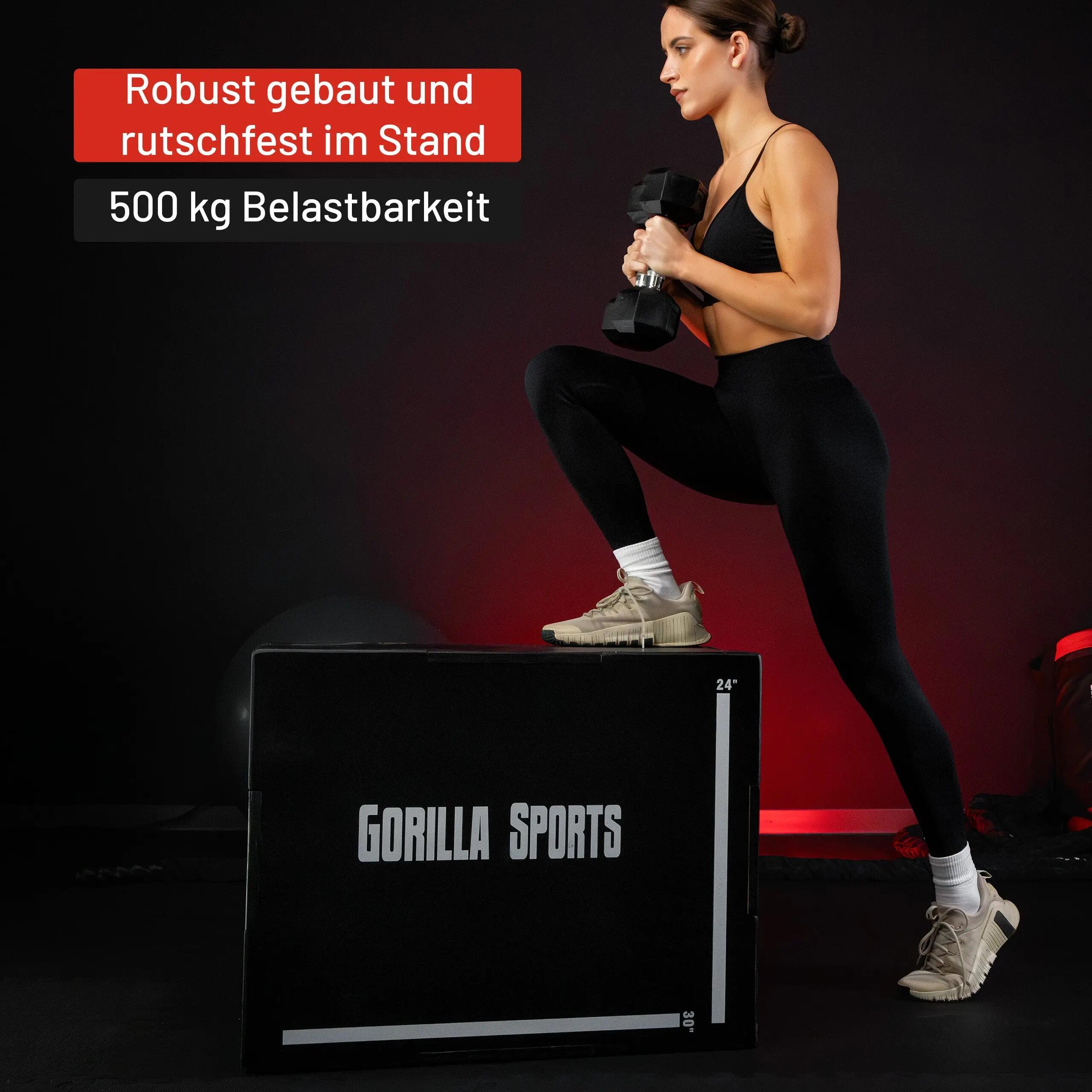Plyobox Gorilla Sports Negro Dimensiones: 76 x 51 x 60,5 cm (LxAxH) 3/7