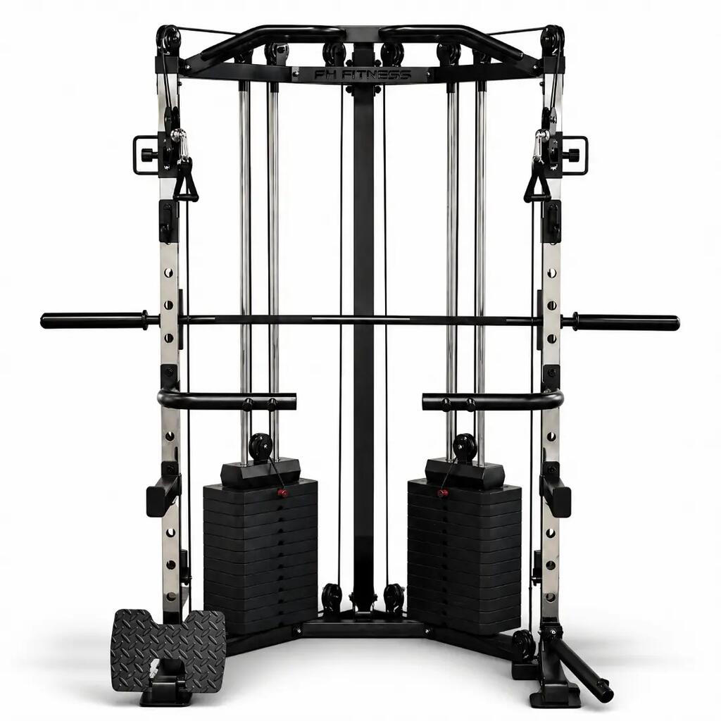 Corner Home Gym with Smith Machine and Dual Cable – 160 kg