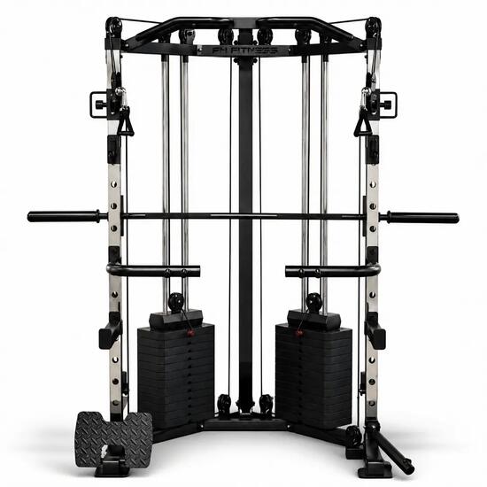 Stazione angolare con Smith Machine e doppia puleggia – 160 kg